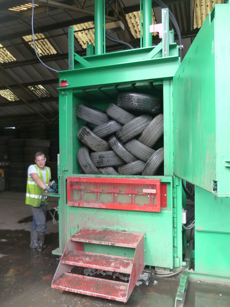 tyre baler, Western Tyre makes tyre bales