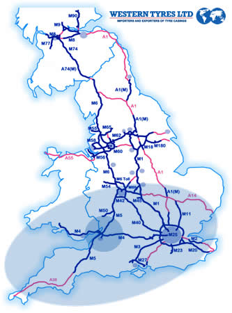 western tyres map